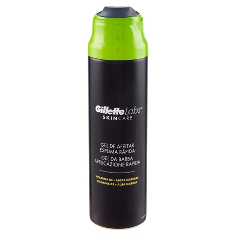Gillette Labs Gel da Barba Applicazione Rapida, 198ml